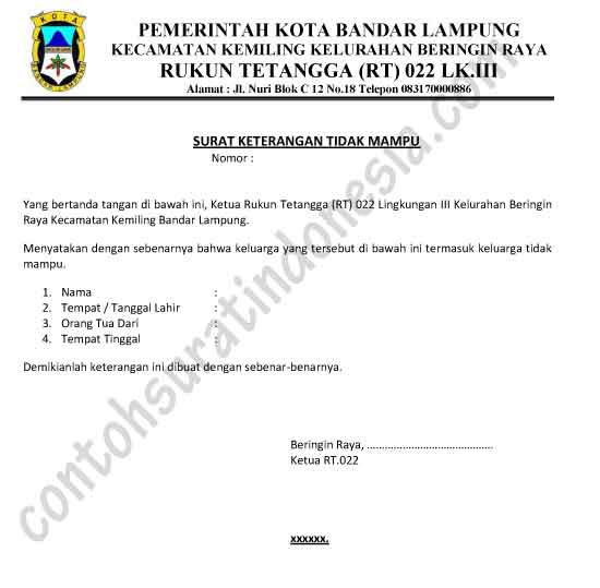 Contoh Surat Pengunduran Diri Bekerja - Contoh Blue