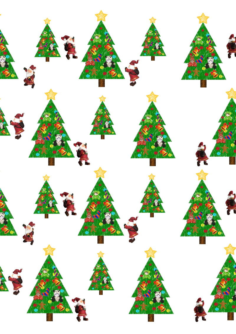 子供向けぬりえ 75 包装紙 印刷 無料 クリスマス