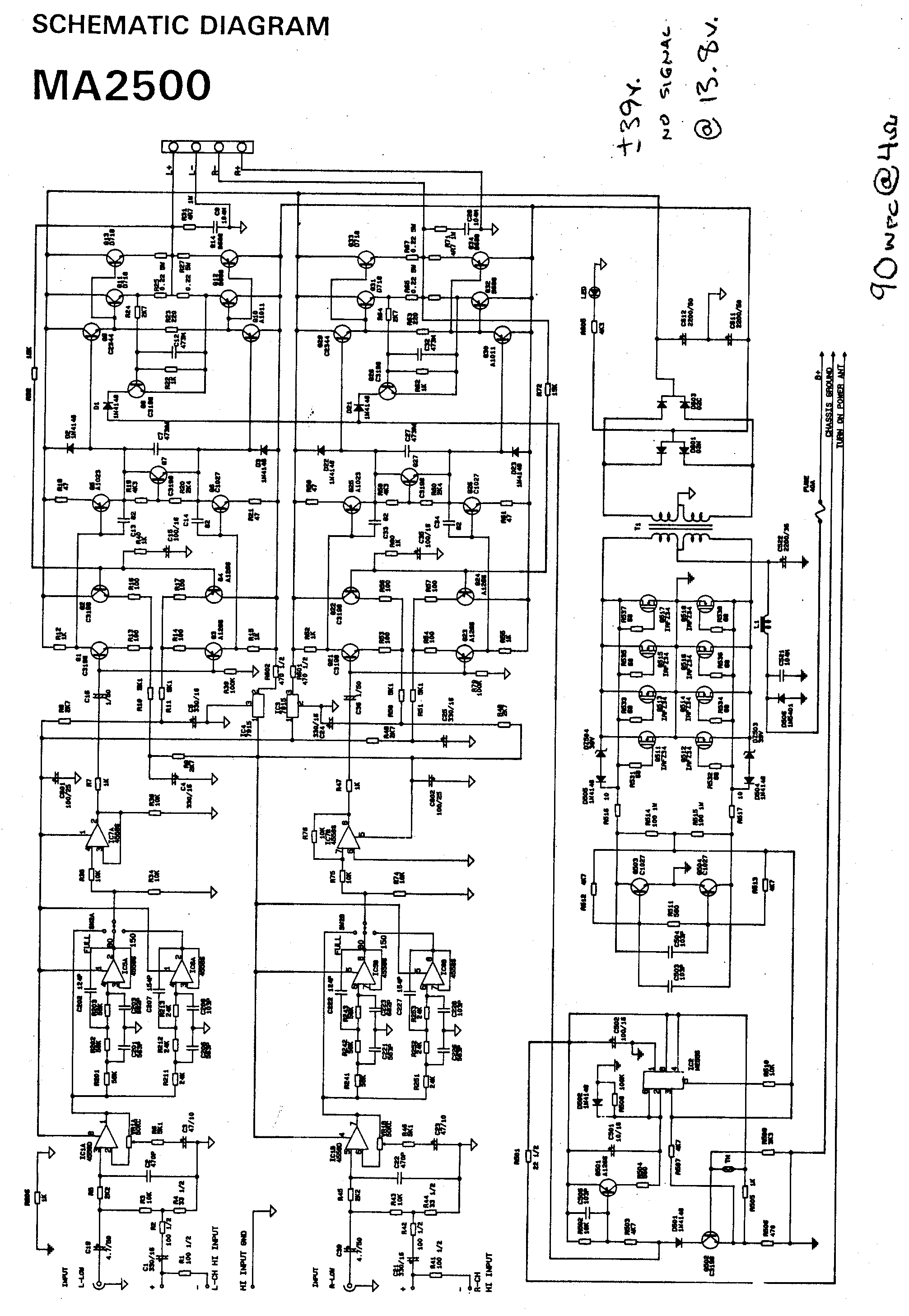  10000 Watts Power Amplifier Schematic Diagram Circuit 