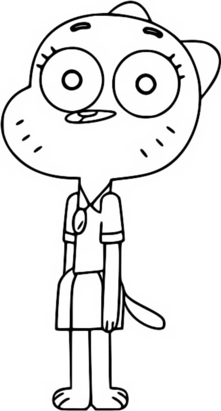 Coloring, candy gumball coloring machine empty, candy gumball coloring empty machine, prince cartoon coloring gumball adventure time step by. Coloring Page The Amazing World Of Gumball Nicole Watterson 4