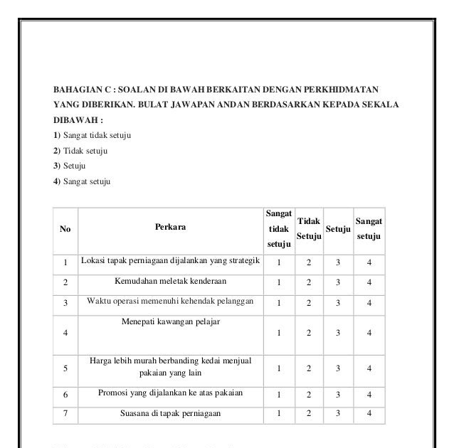 Contoh Soalan Soal Selidik Promosi - Resepi Book b