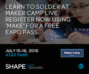 Learn to Solder - Maker Camp Live. Register using “Make” for free.