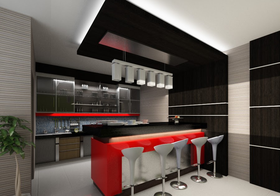 Gambar Desain Dapur Minimalis Warna Hijau  House Q