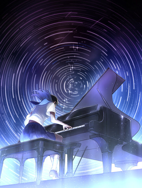 ぜいたく 綺麗 ピアノ イラスト 女の子 サンセゴメ