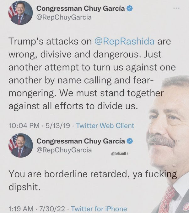 Hyocrite Chuy Garcia first talking about civility then cussing out someone.
