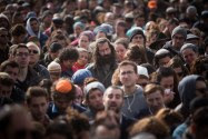 Friends and family attend the funeral of Dafna Meir, in Jerusalem.