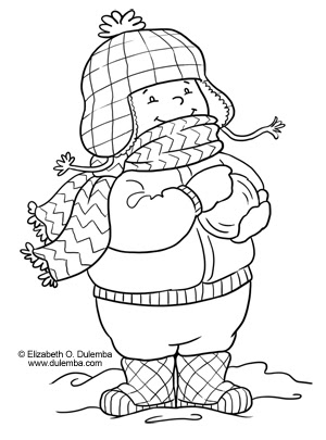 Download dulemba: Coloring Page Tuesday - Bundle up!