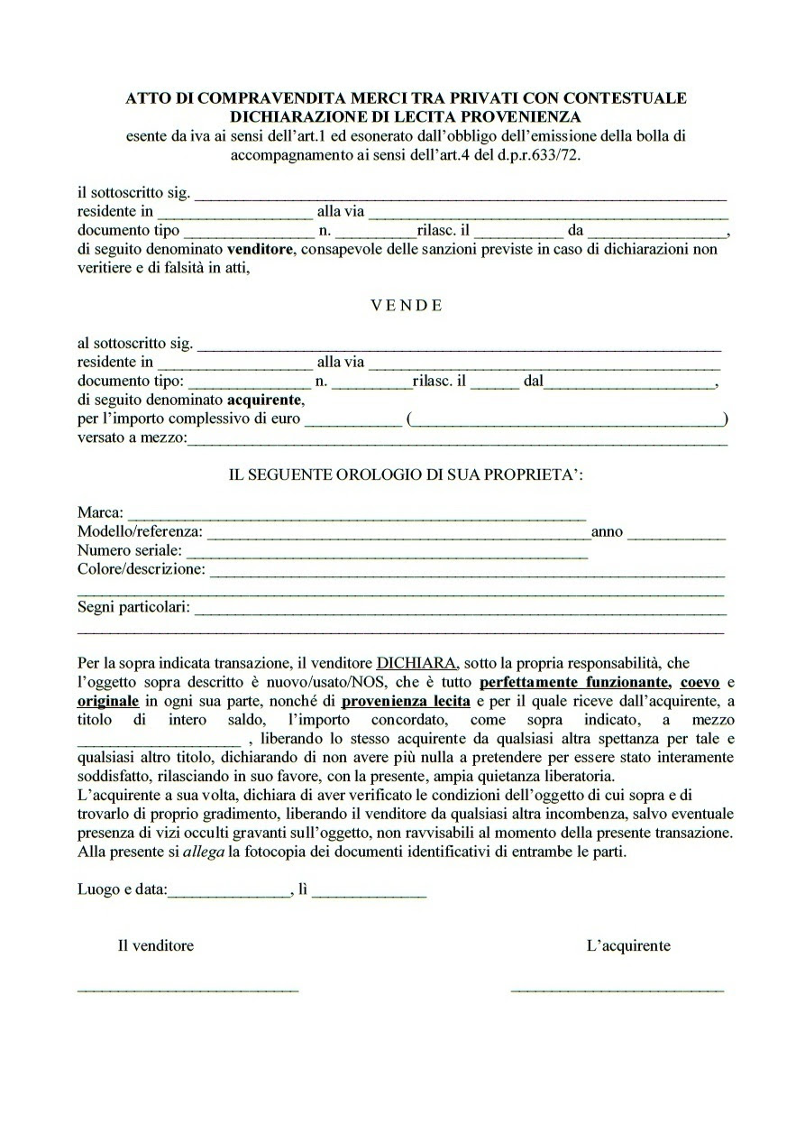 Fac Simile Proposta Di Acquisto Immobile Tra Privati : Fac simile