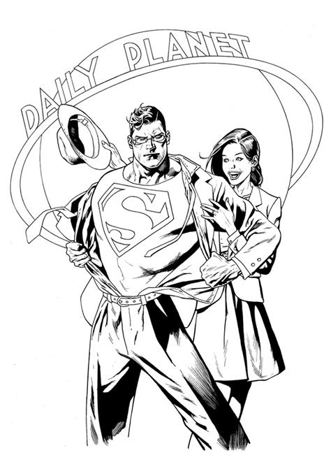 Superman With Lois Lane From Superman Coloring Page | Coloring Page Blog