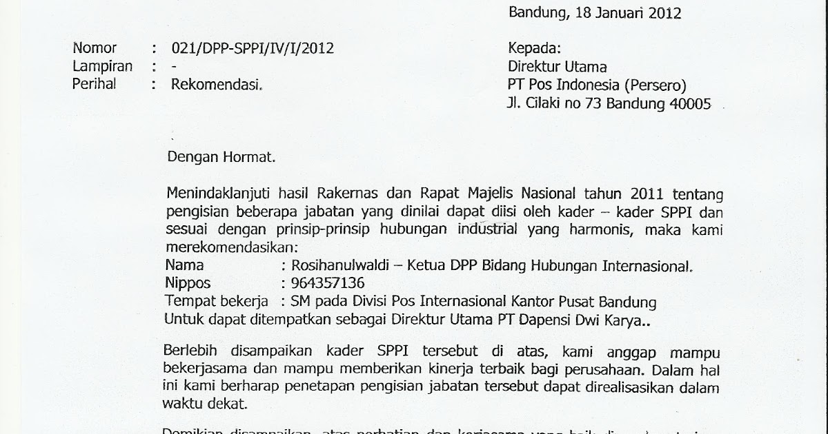 Contoh Surat Kuasa Dari Direksi