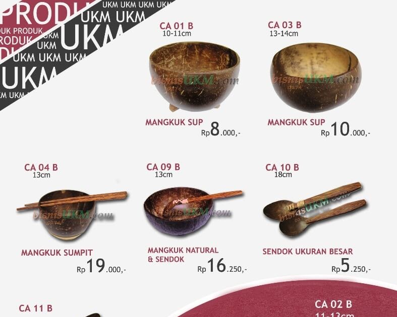 16 Ukuran Produk Kerajinan Batok  Kelapa  Inspirasi 