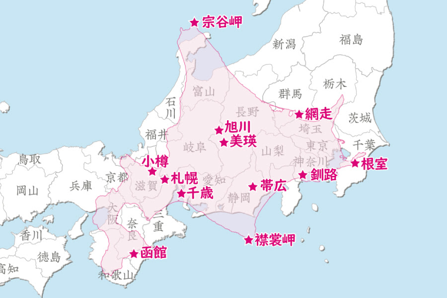 Ngagolak 北海道 地図 本州
