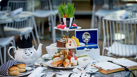 Mad Hatter's Afternoon Tea at Sanderson. Image courtesy of Sanderson