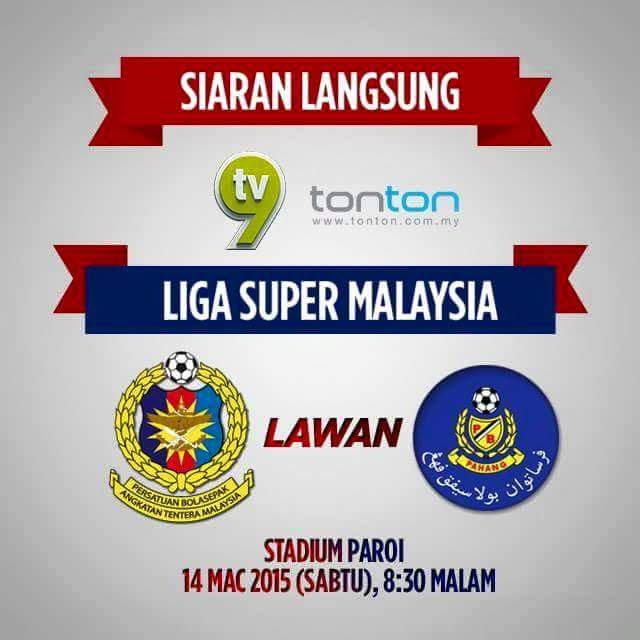 Simak jadwal siaran langsung undian babak 16 besar liga champions musim 2020/2021 yang akan digelar pada hari ini. Live Streaming Tv9 Pahang Vs Atm Liga Super 14 3 2015 Mynewsports Dot Com