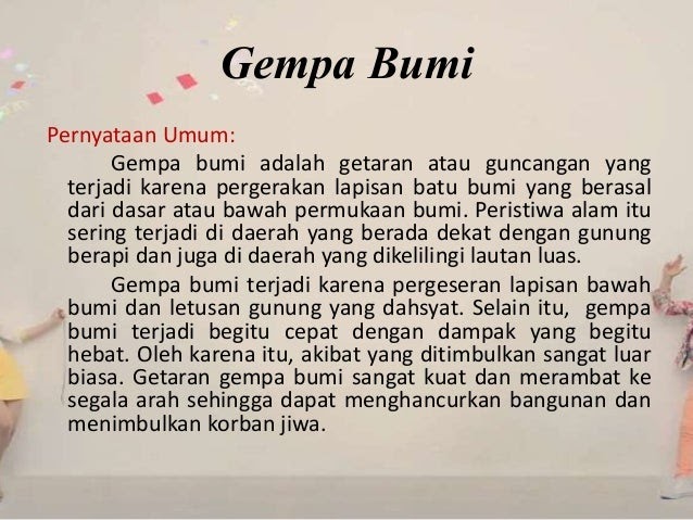 Contoh Teks Eksplanasi Gempa Bumi Di Lombok - Surat Rasmi Ra