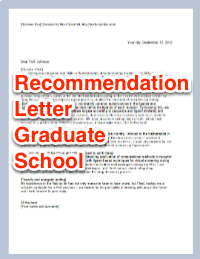 Templates for graduate admission letter. Letter Of Recommendation For Graduate School Sample Templates