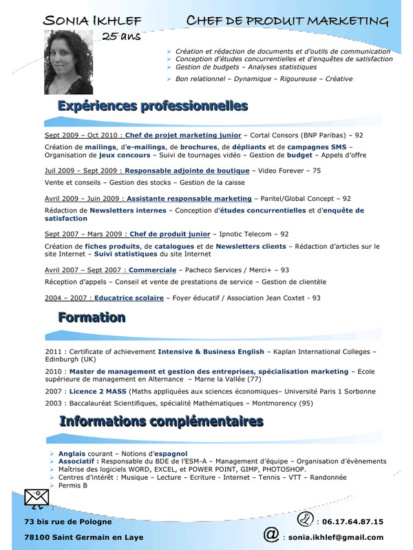 Exemple Cv Manager Déquipe