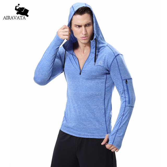 Download Men's Lightweight Kangaroo Pocket Hoodie T-Shirt - Front ...