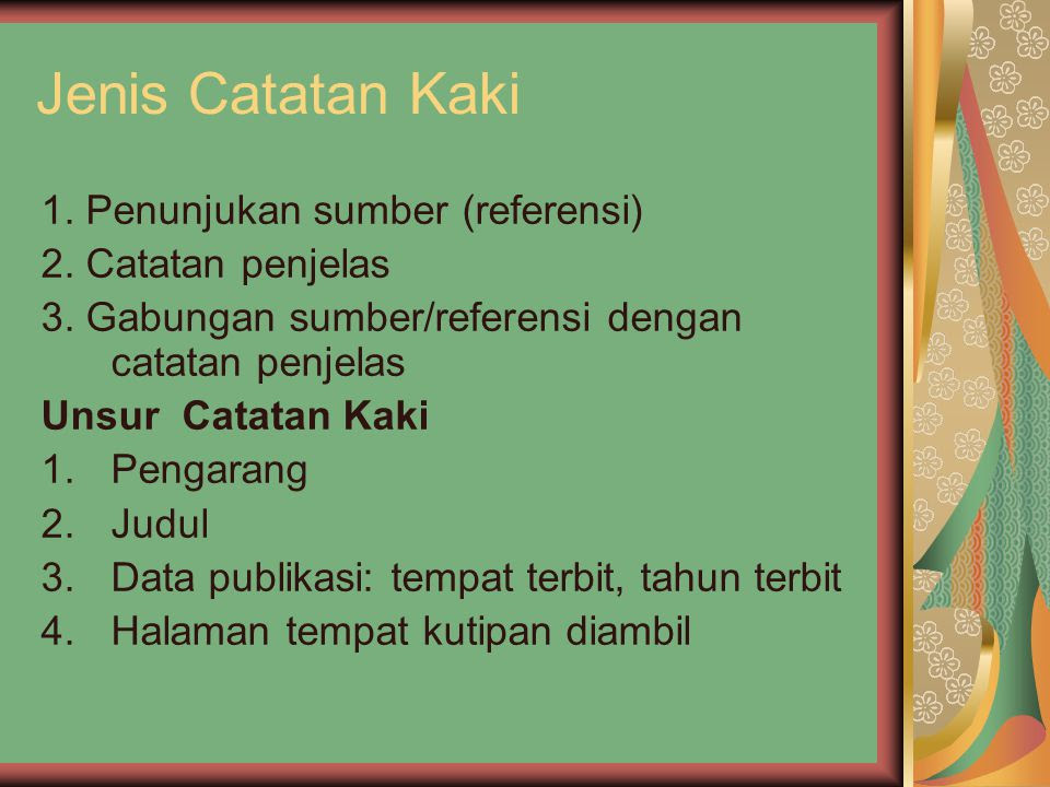 Contoh Catatan Kaki Dan Kutipan - Tweeter Directory