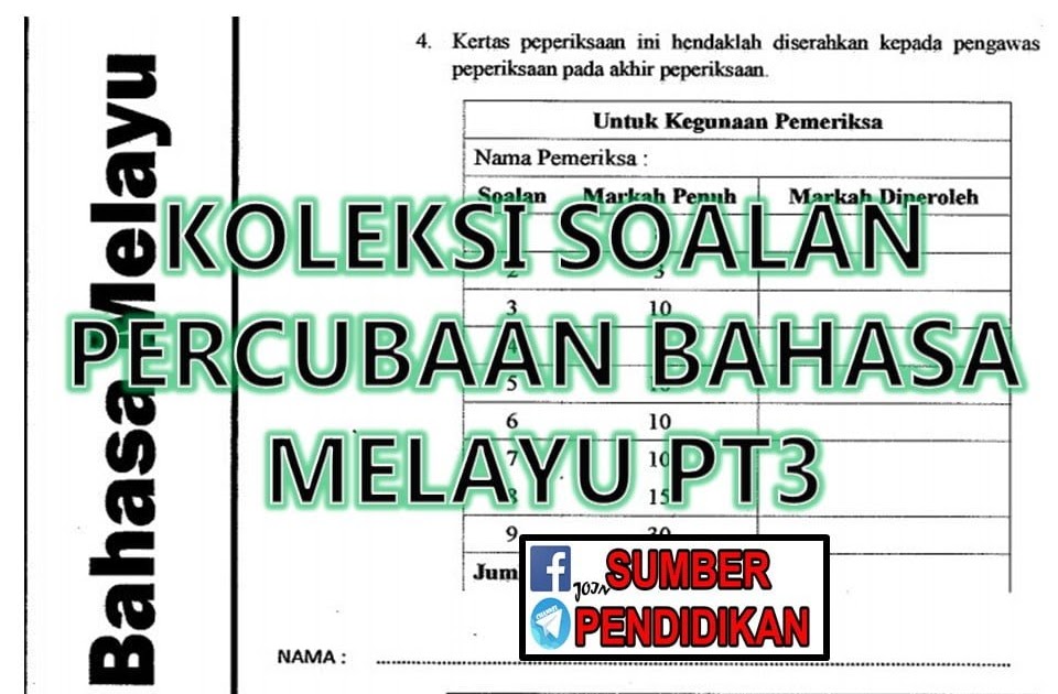 Contoh Soalan Pt3 2019 Bahasa Inggeris - Lamaran T