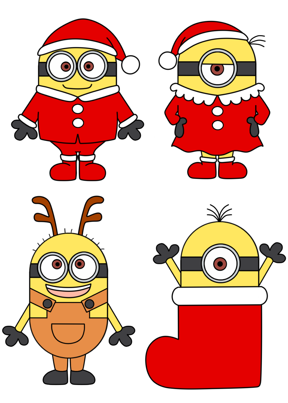 新着クリスマス キャラクター イラスト ミニオン 無料イラスト集