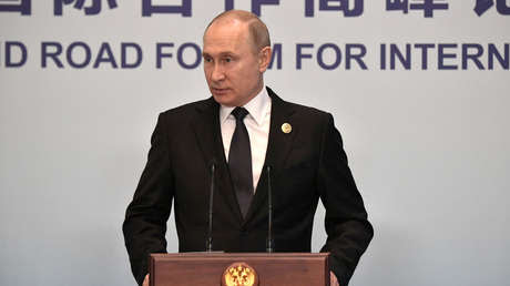 El presidente de Rusia, Vladímir Putin, en Pekín, China, el 27 de abril de 2019