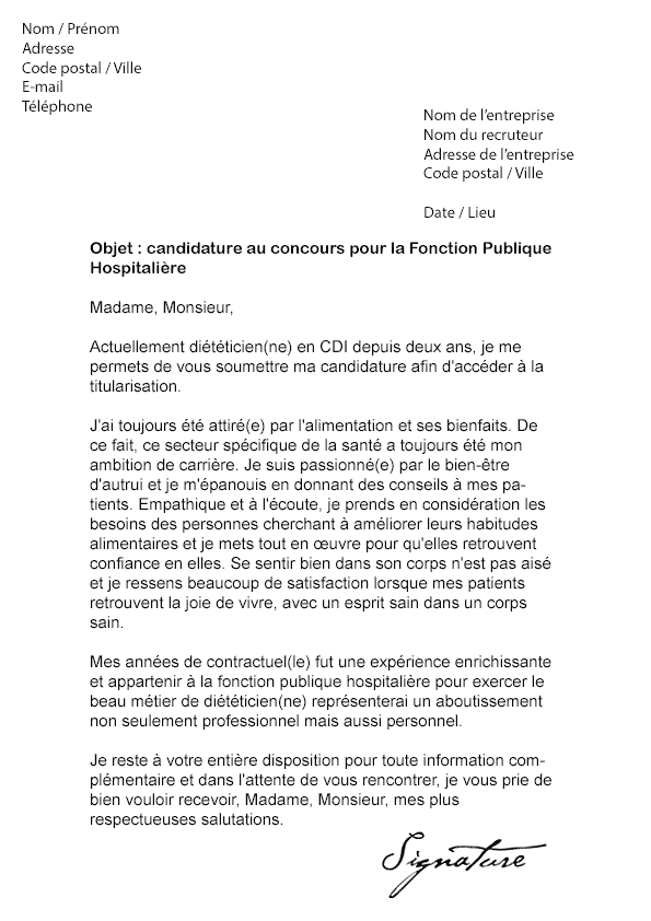 lettre motivation d'une aide soignante pour devenir infirmiere
