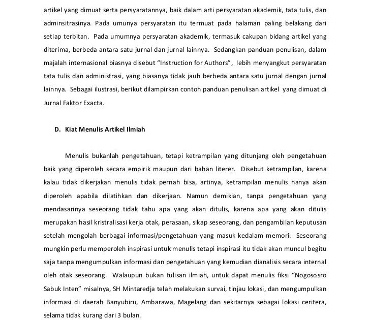 Contoh Artikel Ilmiah Akademik - Gamis Murni