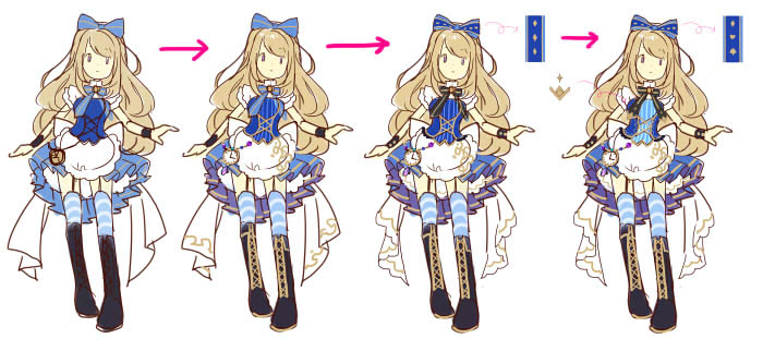 アリス イラスト 書き方
