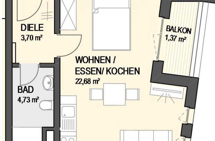 Die hellen, grosszügig gestaltenen wohnungen verfügen je über eine wc/dusche und küche. 1 5 Zimmer Wohnung Ka18