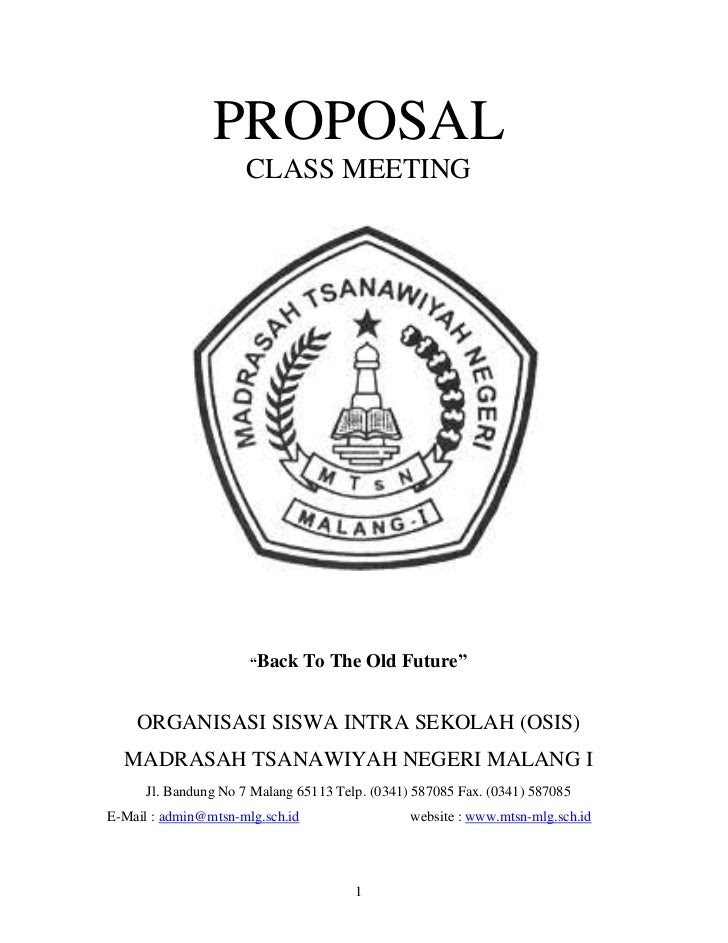 Contoh Proposal Class Meeting Smk - Contoh Z