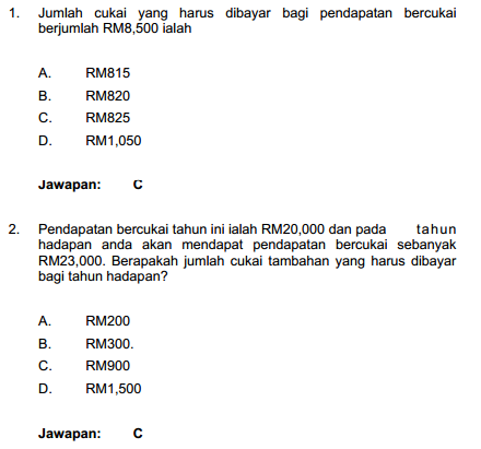 Contoh Soalan Penyelesaian Masalah Matematik Tahun 2 