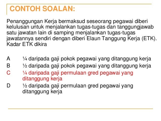 Contoh Soalan Perintah Am Gred 19 - Dernier g