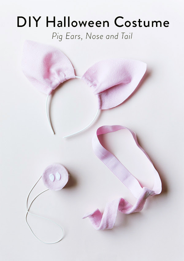 Diy halloween costume ideas for babies. Diy Halloween Costume Pig Ears Nose And Tail Say Yes