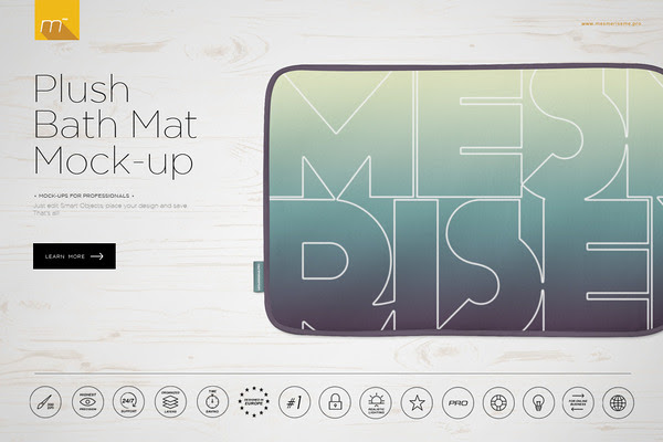 Plush Bath Mat Mock-up