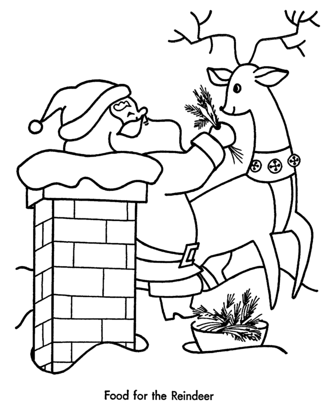 33 santa and reindeer coloring pages  free printable