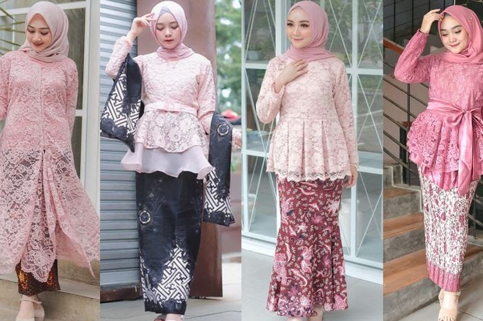 25+ Ide Terpopuler Kebaya Modern Warna Pink Peach