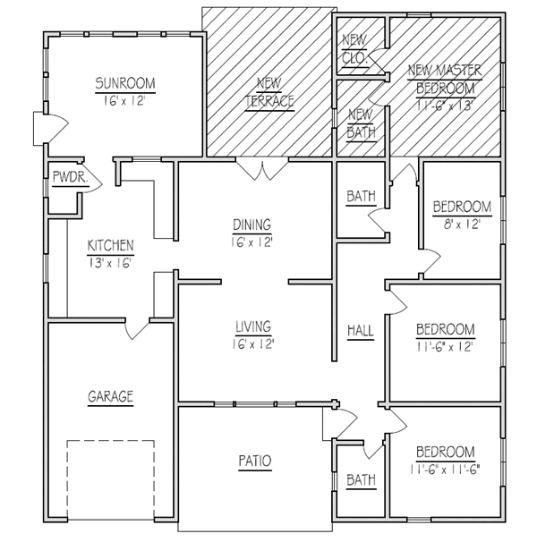 Our addition plans offer you an inexpensive alternative to drawing up brand new blueprints, and they add everything from bedrooms to garage apartments. Home Addition Floor Plans Ideas Design Solution For Rear Addition