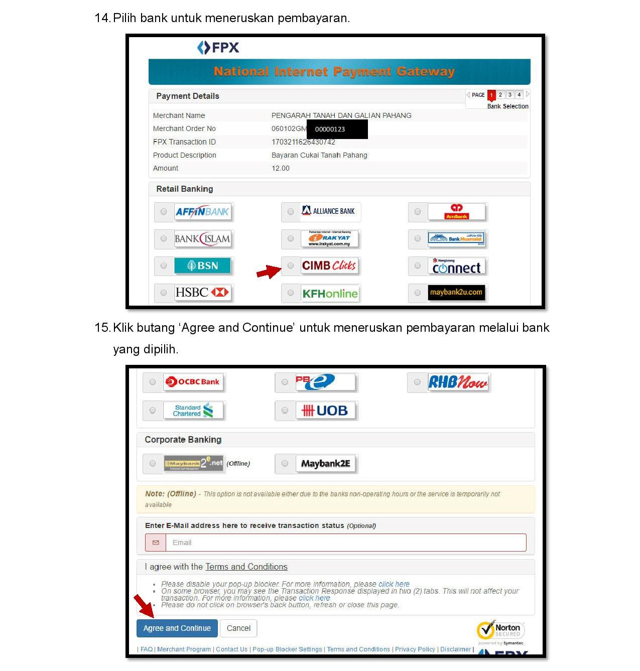 bayar cukai pintu online
