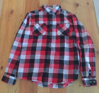 Low Price Red  Black Flannel Button down Shirt by Shawn White Boys Size 1214