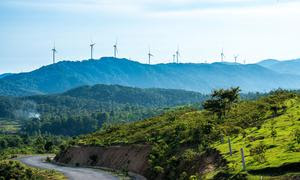 Un parque eólico en la provincia de Quang Tri en Vietnam.