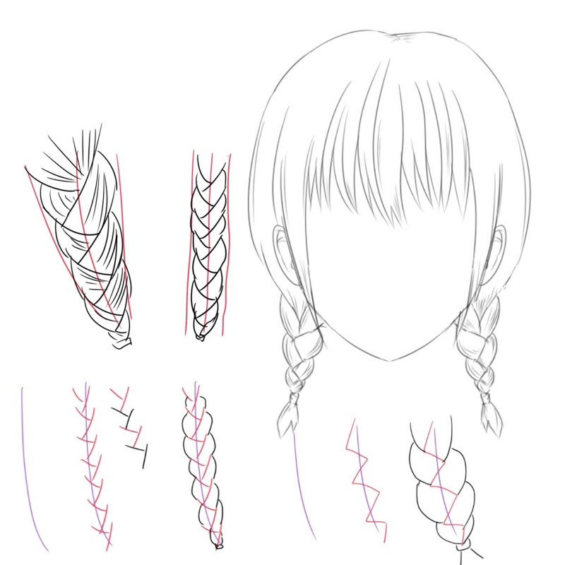 三つ編み 女の子 イラスト 書き方 100 ベストミキシング写真 イラストレーション