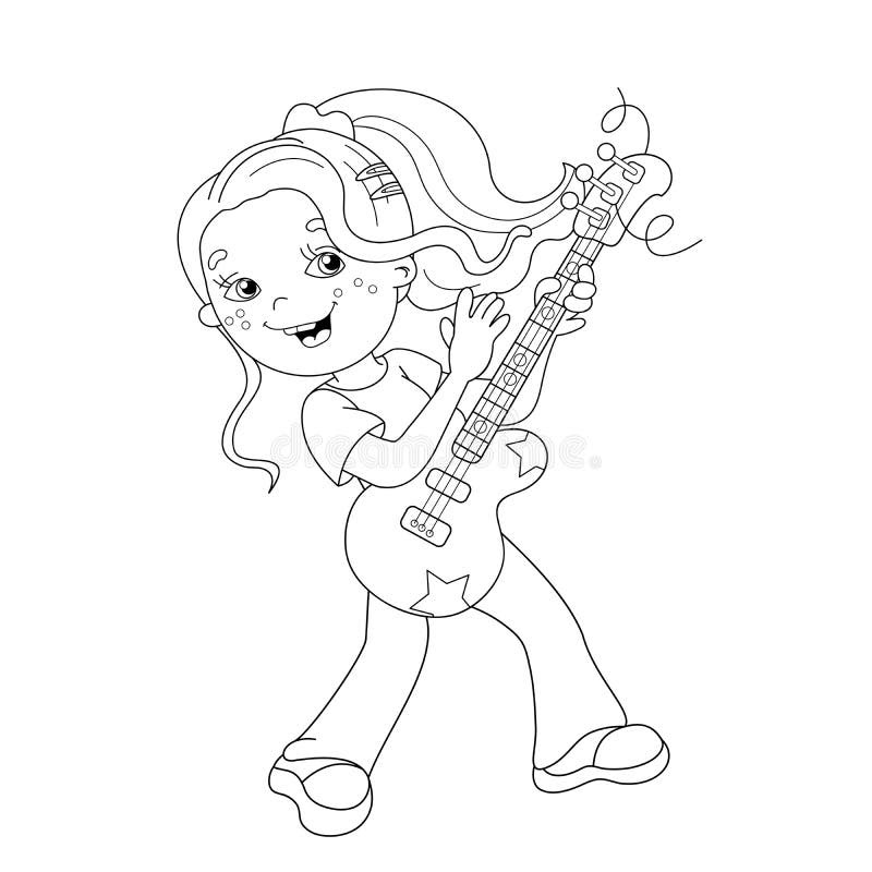 Playing Guitar Coloring Page - 322+ Popular SVG File