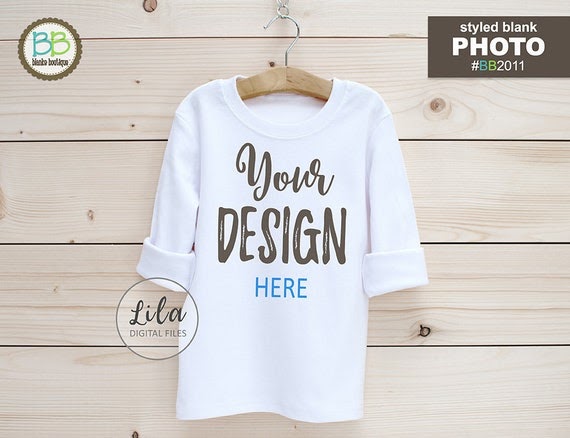 Download Free Mockup Photo Of White Blank Boys Long Sleeve Tee (PSD ...