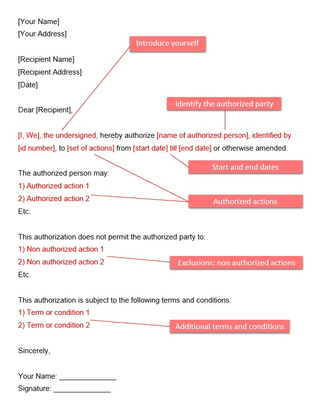 Find a partner and use these suggestions to practice asking for permission, as well as giving and denying permission as shown in the examples. Simple Authorization Letter Sample