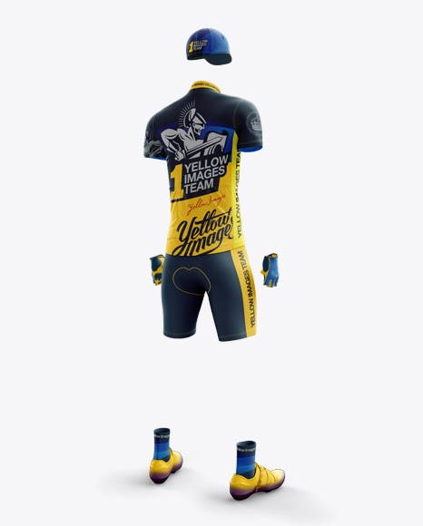 Download Men's Full Cycling Kit Mockup (Hero Back Shot) | Mockup Quilt