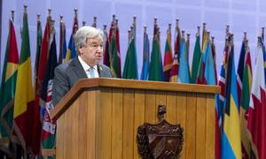 El Secretario General António Guterres interviene en la Cumbre del G77 en La Habana, Cuba.