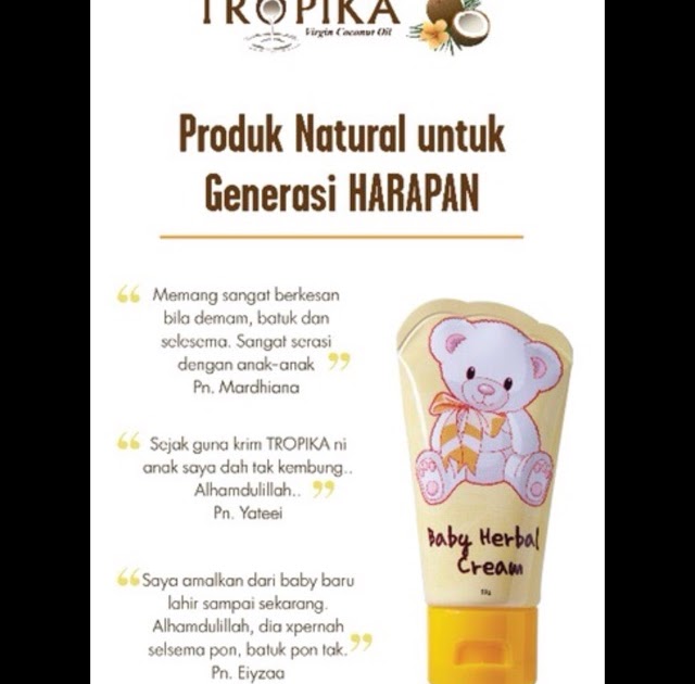 Tropika Baby Herbal Cream Untuk Selsema