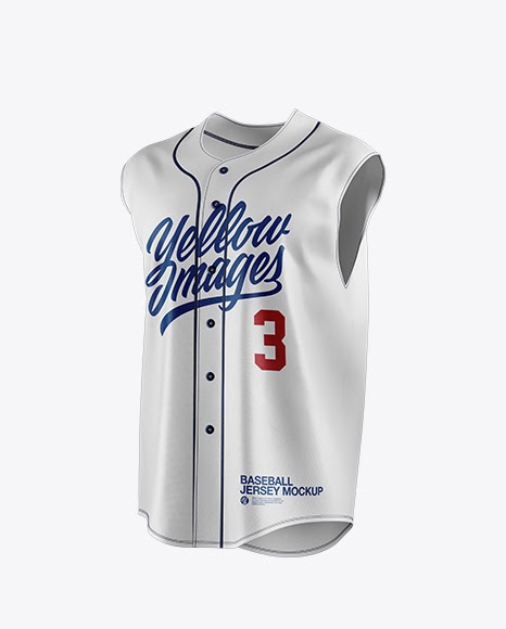 Download Baseball Sleeveless Shirt Half Side View Jersey Mockup PSD ...