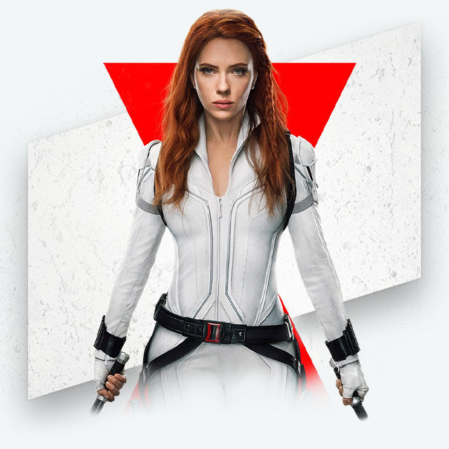 Scarlett Johansson as Natasha Romanoff, also known as the Black Widow.